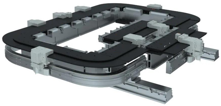 智能柔性直驱磁悬浮输送线应用于动力电池制_磁悬浮输送线_环形线_创